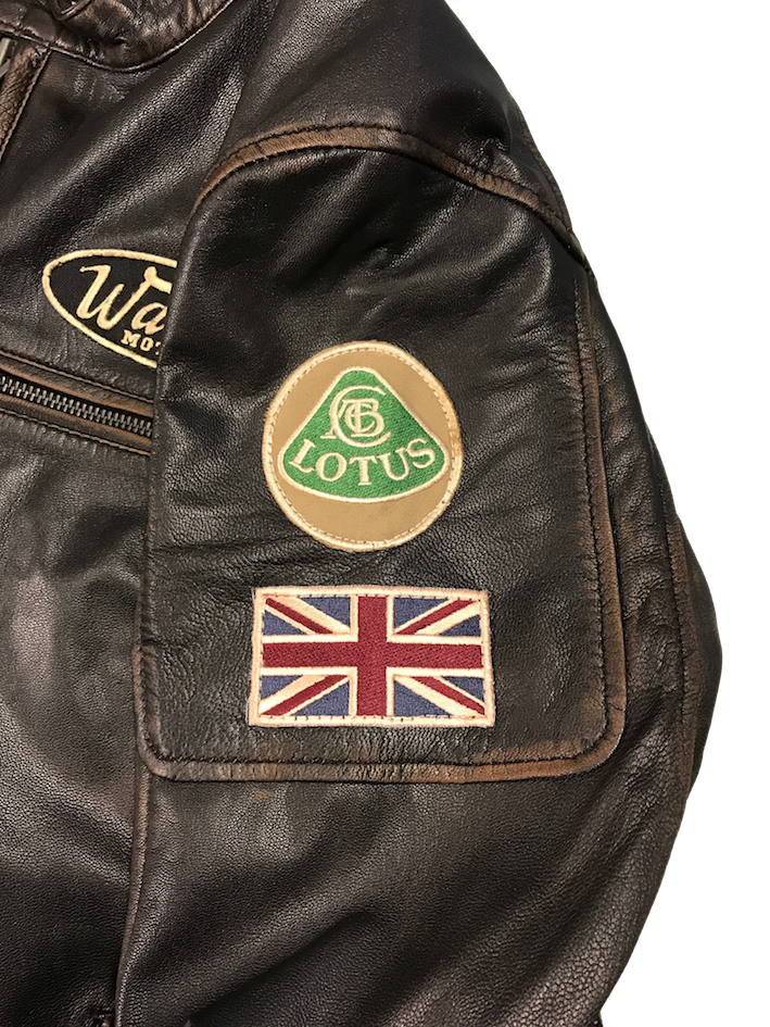 arson Motors Jo Siffert Brown Ruboff Mens Leather Jacket