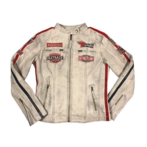 Daytona Leather Smoke White Womens